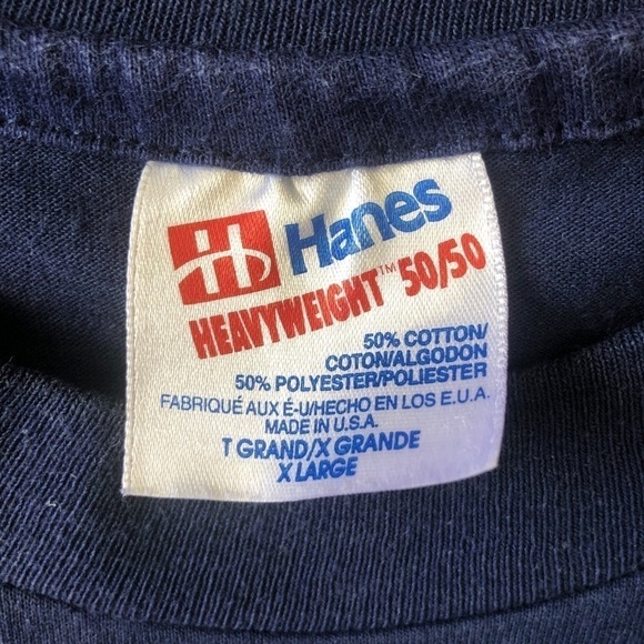 NAVY Blue Gold Glitter Sailboat Short Sleeve Tee Large Shirt Vintage - Picture 7 of 10